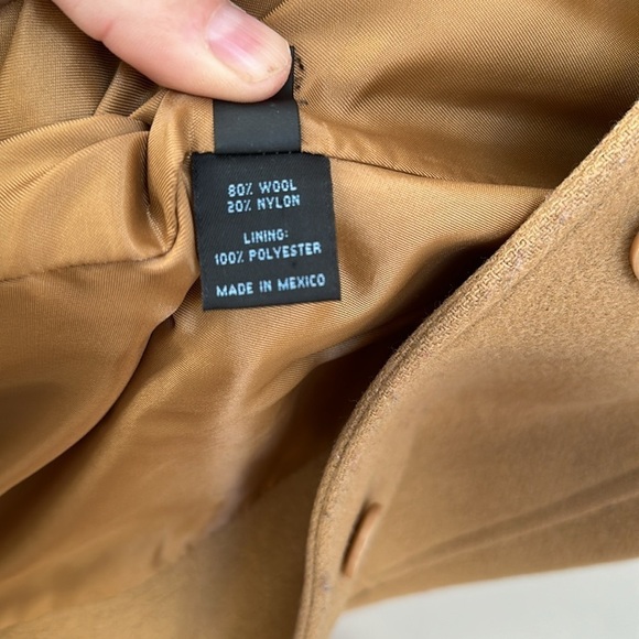 Camel colored Kenneth Cole Wool Blend Topcoat. - Picture 6 of 7